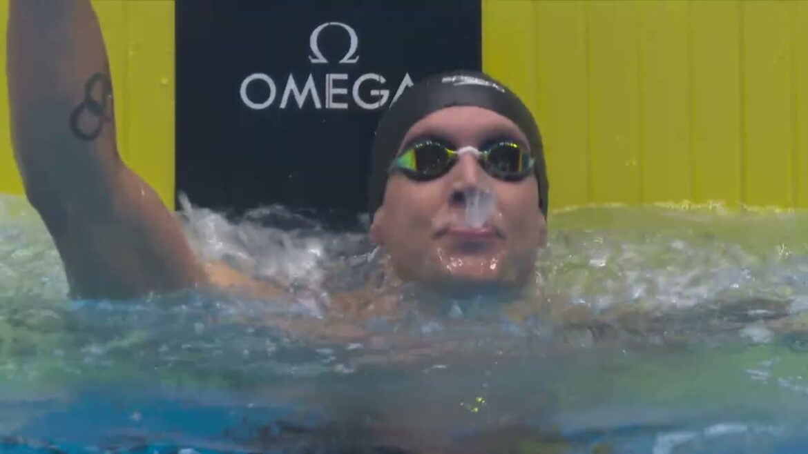 Splash n dash Caeleb Dressel au 50 m nage libre |  Essais olympiques américains de natation présentés par Lilly