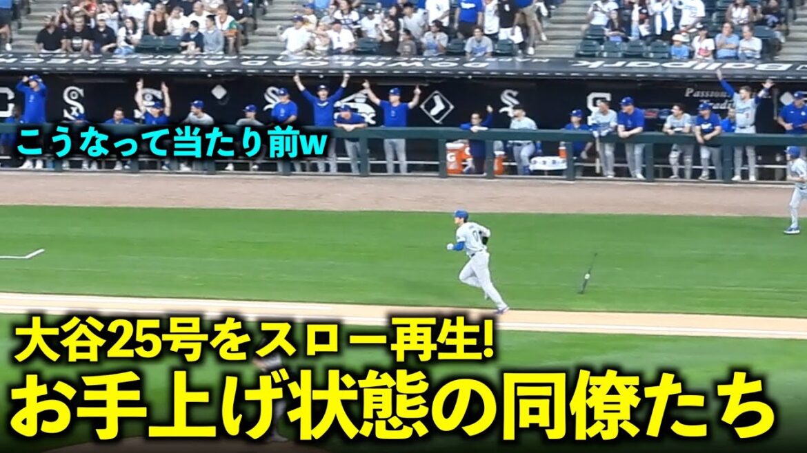 C'est vrai mdr Quand j'ai joué Shohei Otani n°25 au ralenti, mes collègues qui se tordaient les mains étaient tellement géniaux ![Vidéos locales]27 juin Dodgers contre White Sox Game 3