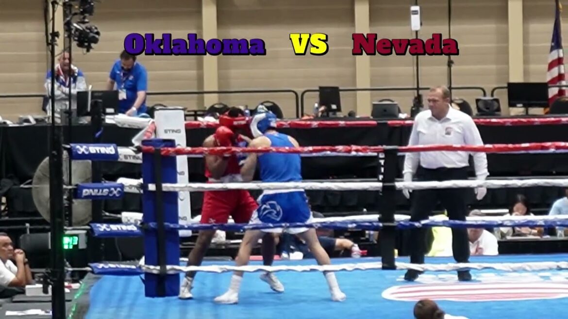Combat semi-final Oklahoma VS Nevada - Jeux olympiques nationaux juniors et festival d'été de boxe des États-Unis 2024