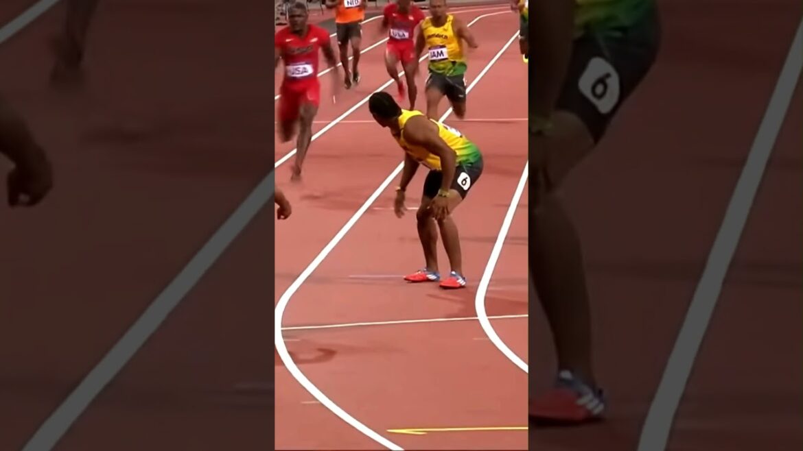 Usain Bolt & Yohan Blake team up to DESTROY Team USA!!  Fastest 4x100 in History! #shorts