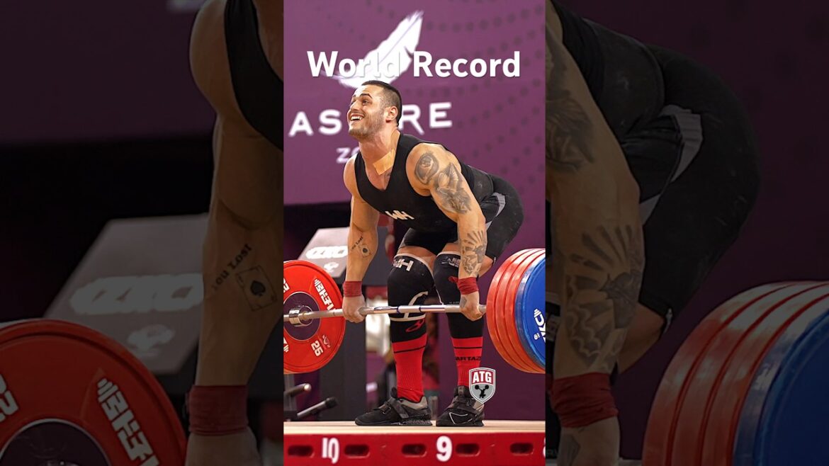 19 y/o Karlos Nasar (89kg 🇧🇬) 223kg / 491lbs C&J World Record Slow Motion! #weightlifting