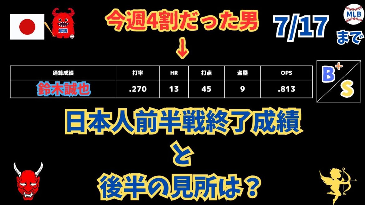 [Résumé hebdomadaire MLB 7/17]Jetons un coup d'œil aux résultats du premier semestre avant le All-Star Game !