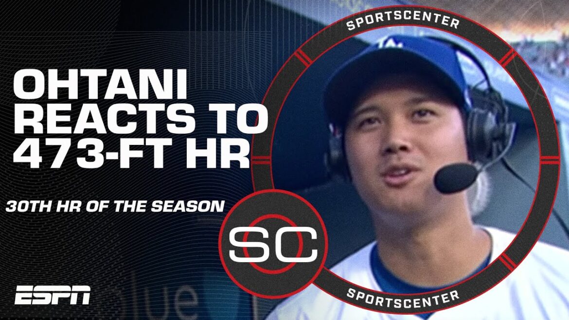 Shohei Ohtani réagit à son HR de 473 pieds qui a quitté le Dodger Stadium 💪 | SportsCenter Shohei Ohtani réagit à son HR de 473 pieds qui a quitté le Dodger Stadium 💪 | SportsCenter
