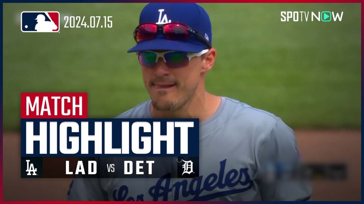 [Otani a plusieurs coups sûrs dans 2 matchs consécutifs ! L'intermédiaire Maeda a 3 2/3 sans points et 5 retraits au bâton]Dodgers vs Tigers Game Highlights MLB 2024 Saison 7.15