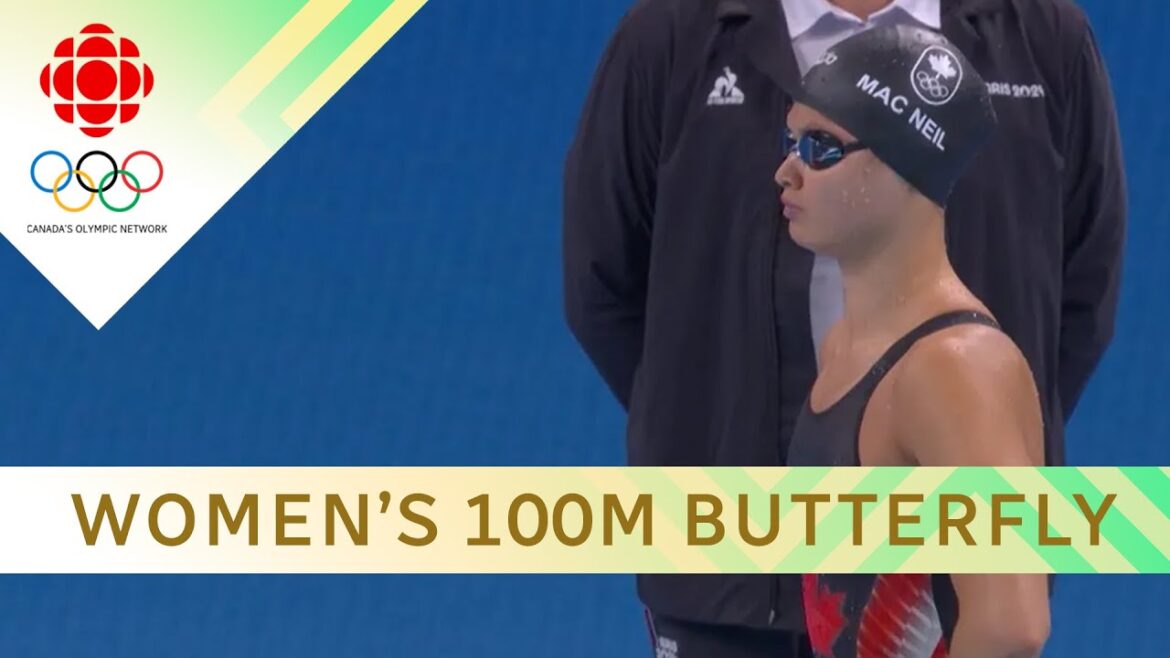 Watch as Maggie Mac Neil takes part in the women's 100m butterfly final at #paris2024