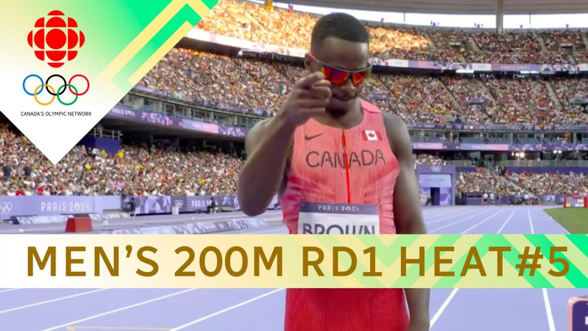 Men's 200m round 1 heat #5 featuring Aaron Brown from the Stade de France | #paris2024