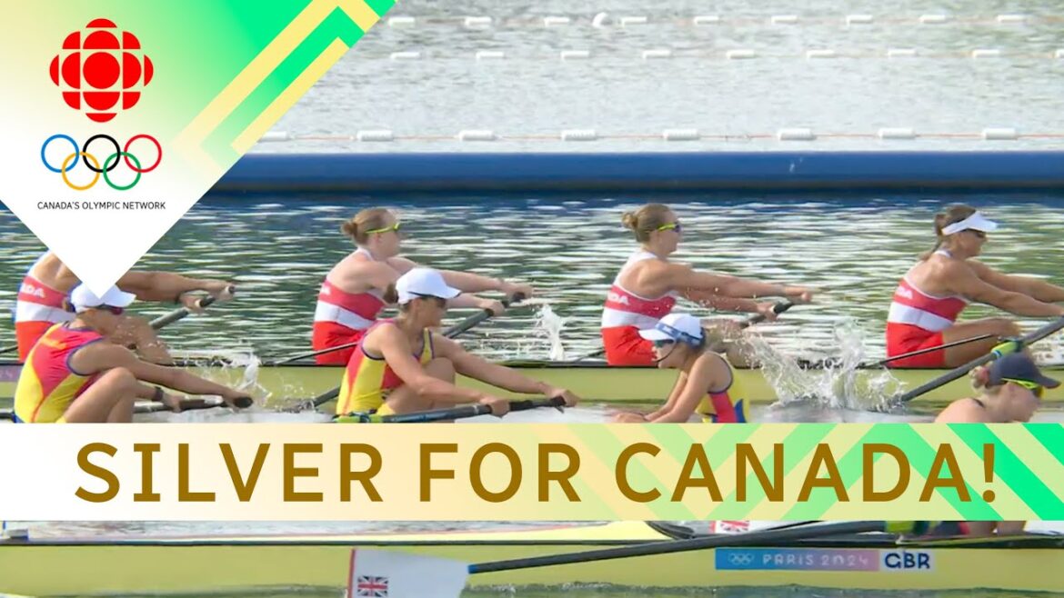 L'équipe canadienne féminine d'aviron en huit de pointe remporte l'argent à Paris 2024 | #paris2024
