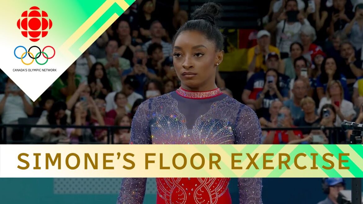 L'Américaine Simone Biles avec une routine INCROYABLE lors de la finale des exercices au sol | #paris2024