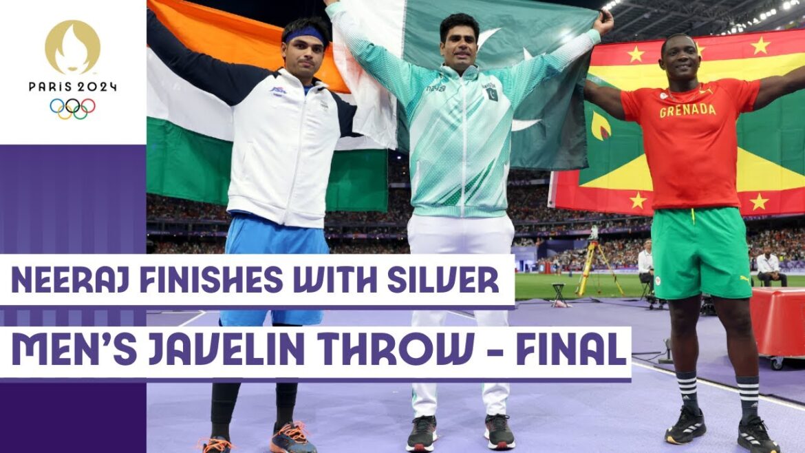 Neeraj Chopra 🇮🇳 remporte l'argent, Nadeem 🇵🇰 décroche l'or au lancer du javelot masculin | Temps forts de Paris 2024