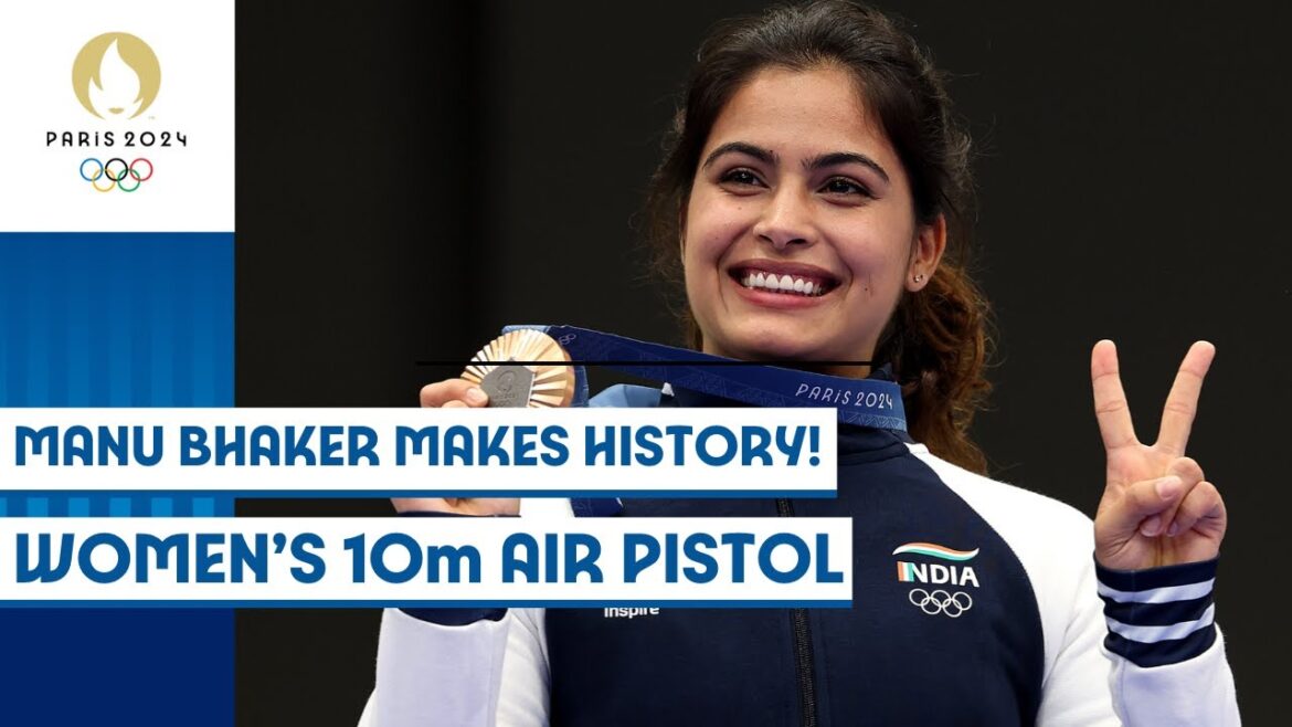 Manu Bhaker remporte la première médaille de l'Inde 🥉🇮🇳 | Tir au pistolet à air comprimé 10 m femmes | Temps forts de Paris 2024