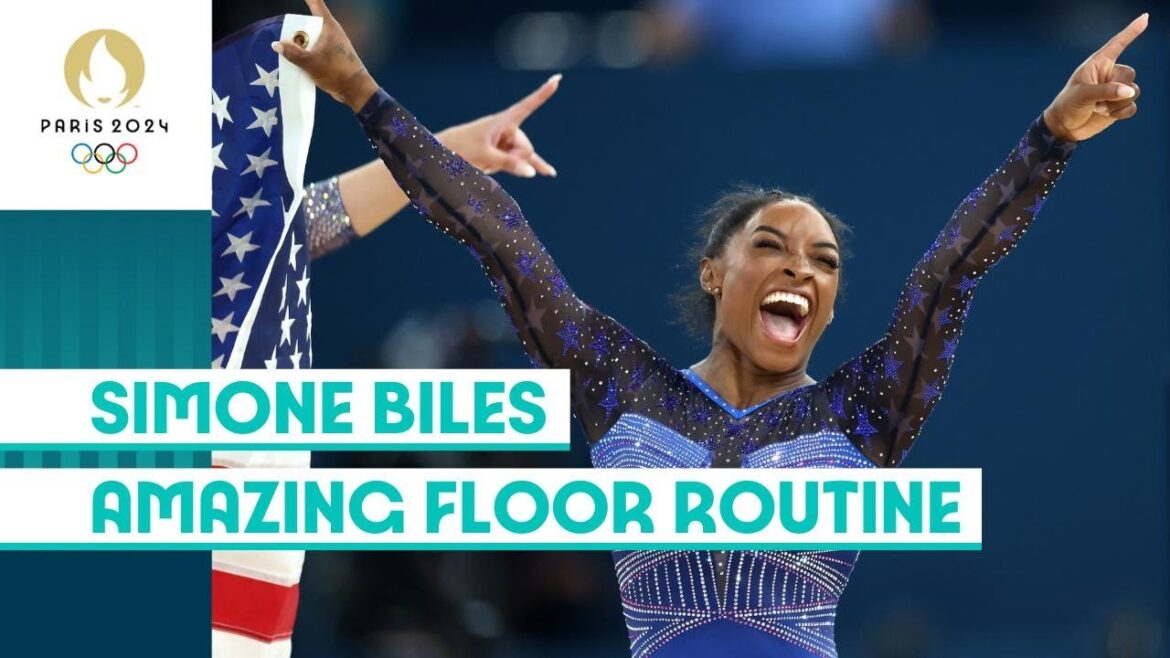 Simone Biles' AMAZING Floor Routine 🇺🇸🥇 | #Paris2024 highlights