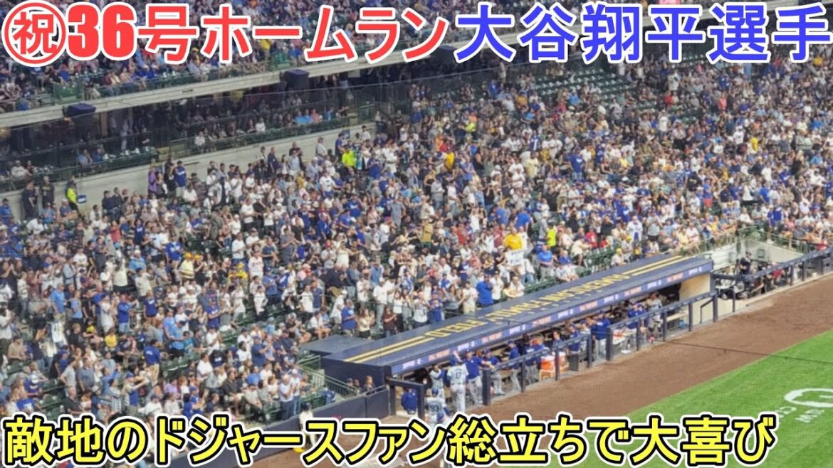 ㊗️ Le home run à deux points n°36 est une balle de 129 m vers le champ gauche ![Shohei Ohtani]contre Milwaukee Brewers ~Premier match de la série~Shohei Ohtani 36e HR contre Brewers 2024