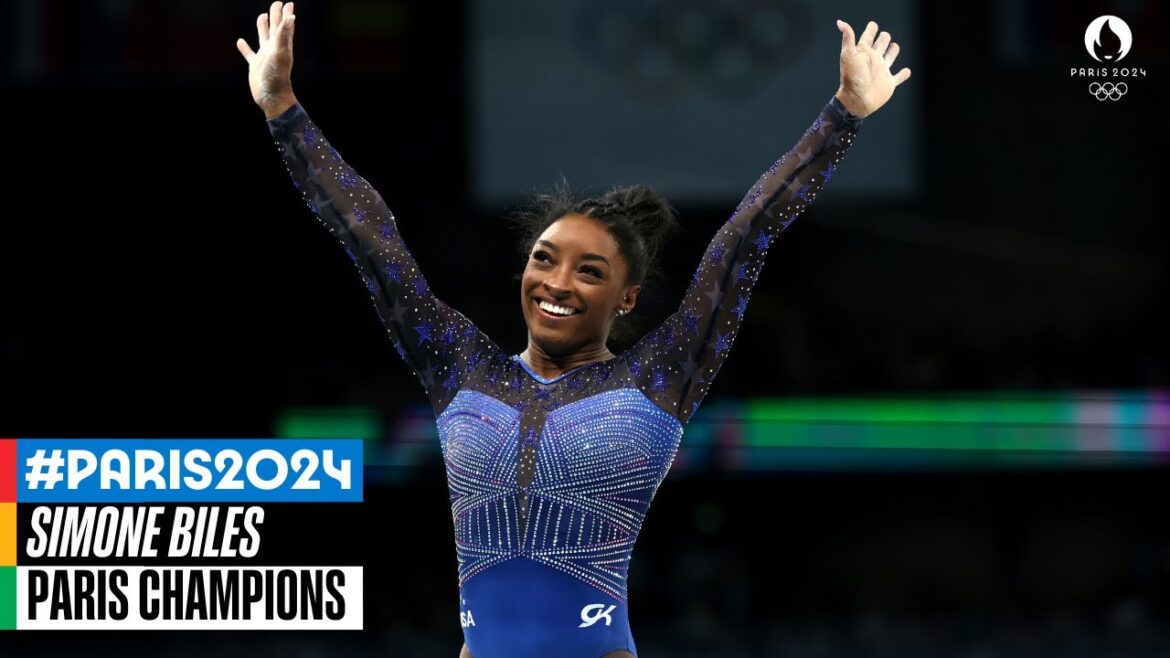 La routine au sol qui a valu à Simone Biles l'or du concours général ! 🥇 | Paris Champions