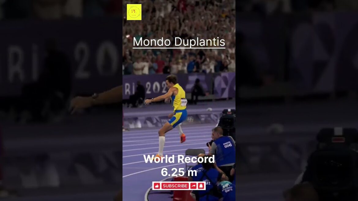 Duplantis, plus connu sous le nom de « Mondo », a désormais battu le record du monde #polevault #viral #ytshort