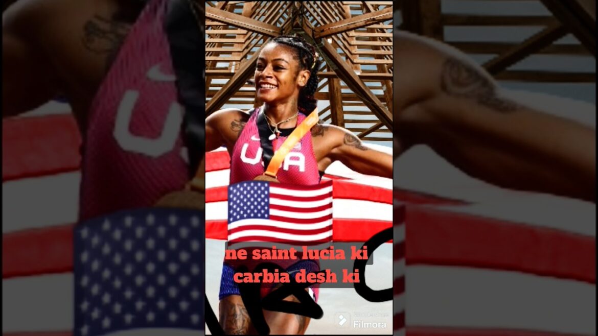 Sha Carri Richardson contre Julian Alferd, course de 100 m aux Jeux olympiques de 2024 🇺🇸🇱🇨 #shacarririchardson #100m #shorts