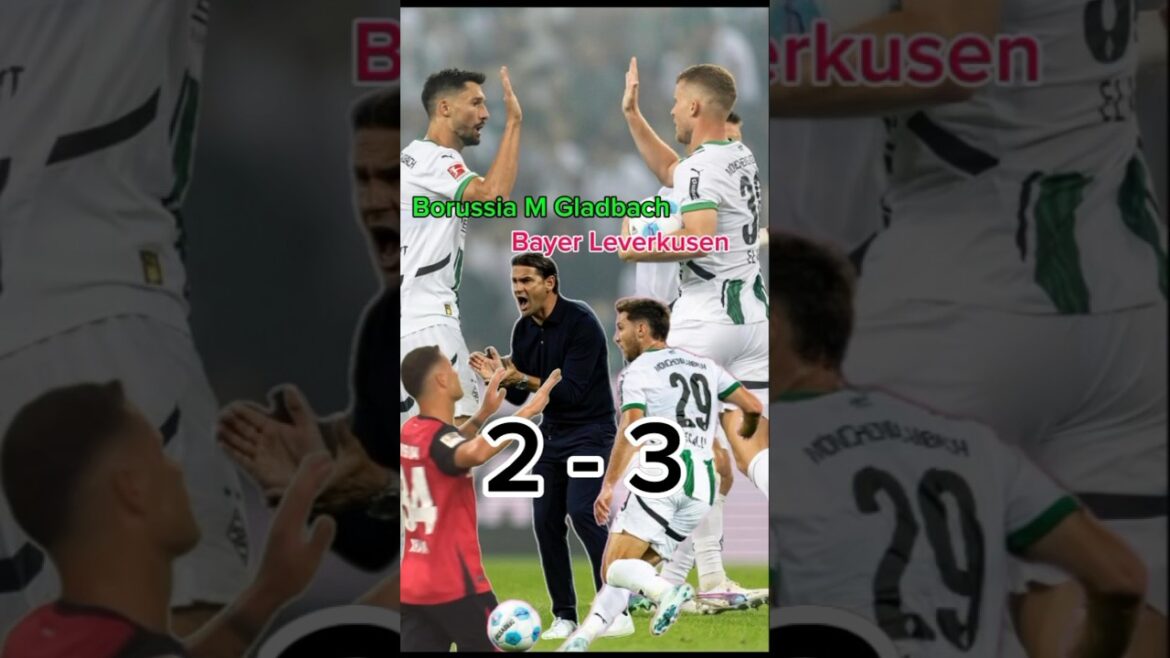 Énervant! Le Bayer Leverkusen bat le Borussia Mönchengladbach 3-2 #soccerplayer #football