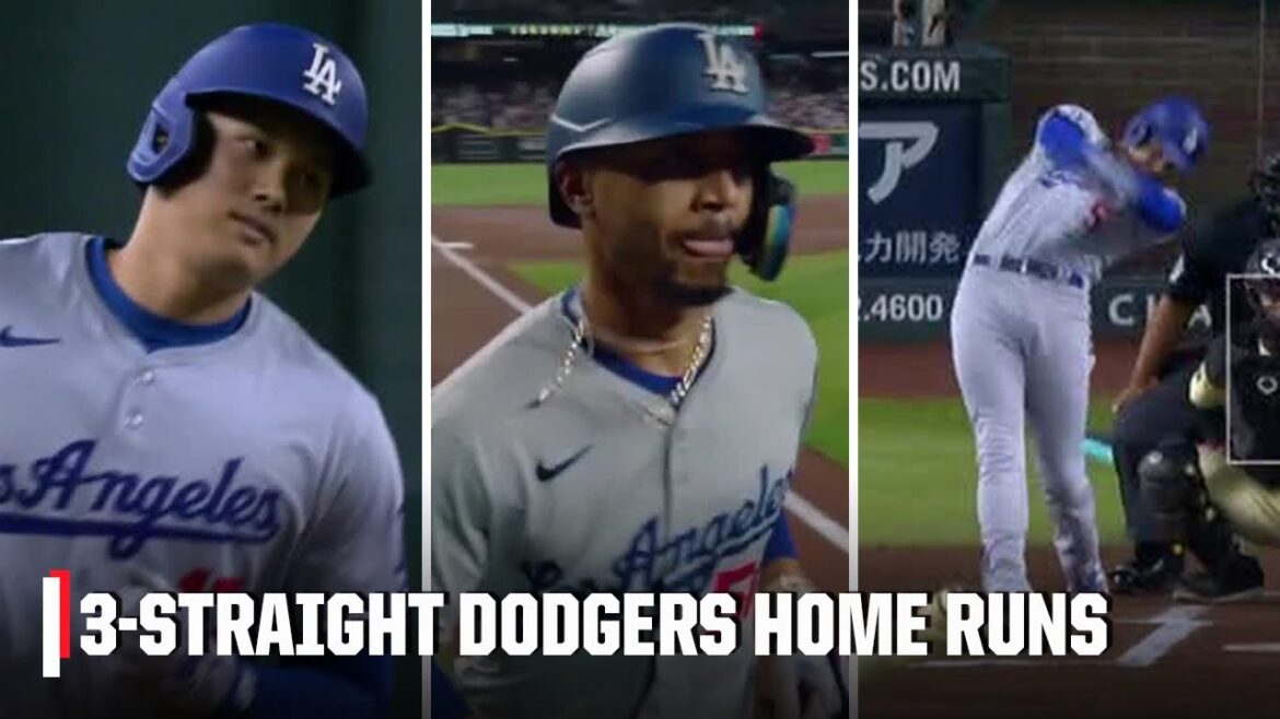Shohei Ohtani, Mookie Betts et Freddie Freeman frappent des HOME RUNS consécutifs 😳