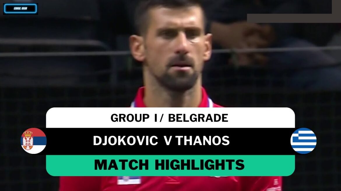Temps forts de Novak Djokovic contre Aristotelis Thanos | Groupe mondial I de la Coupe Davis 2024