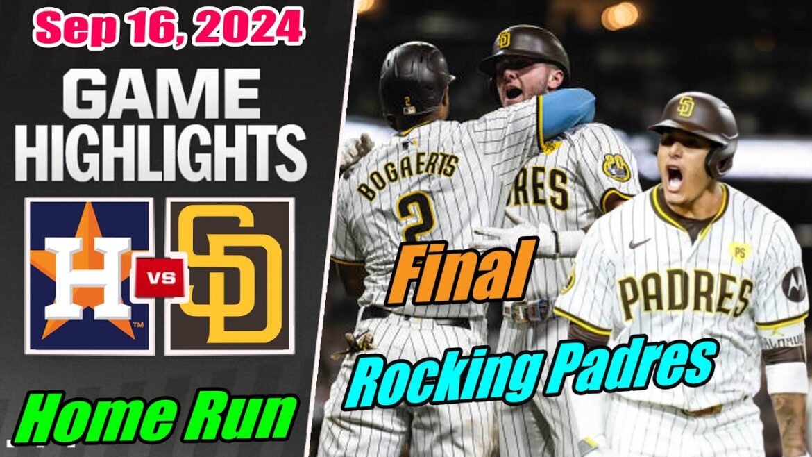 Faits saillants du match Houston Astros vs San Diego Padres 16 septembre 2024 | Faits saillants de la MLB 2024 Faits saillants du match Houston Astros vs San Diego Padres 16 septembre 2024 | Faits saillants de la MLB 2024