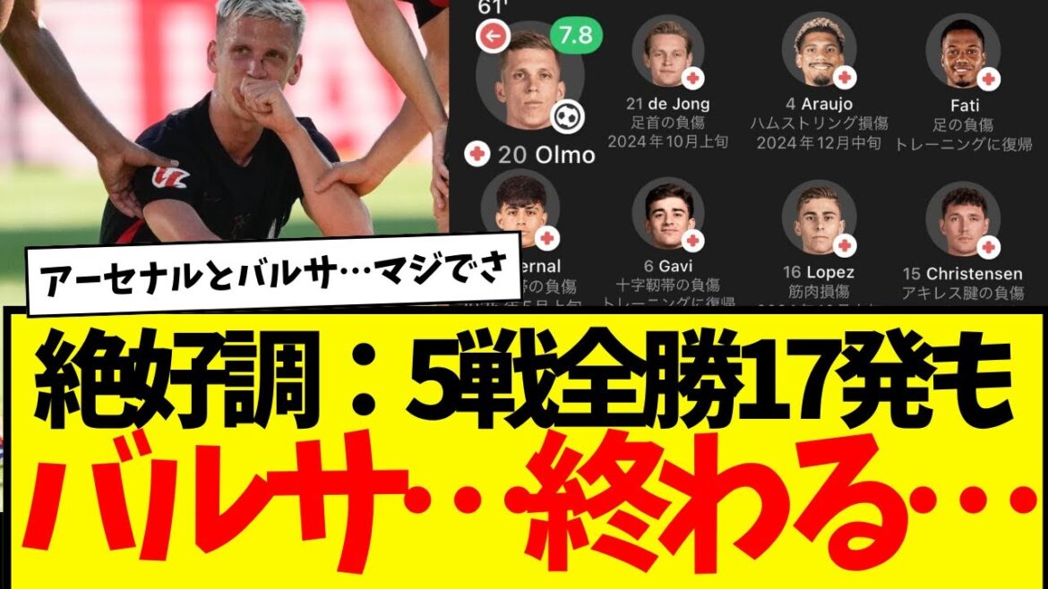 Barcelone est en pleine forme, remportant ses 5 matchs avec 17 tirs, mais... il atteint sérieusement ses limites.