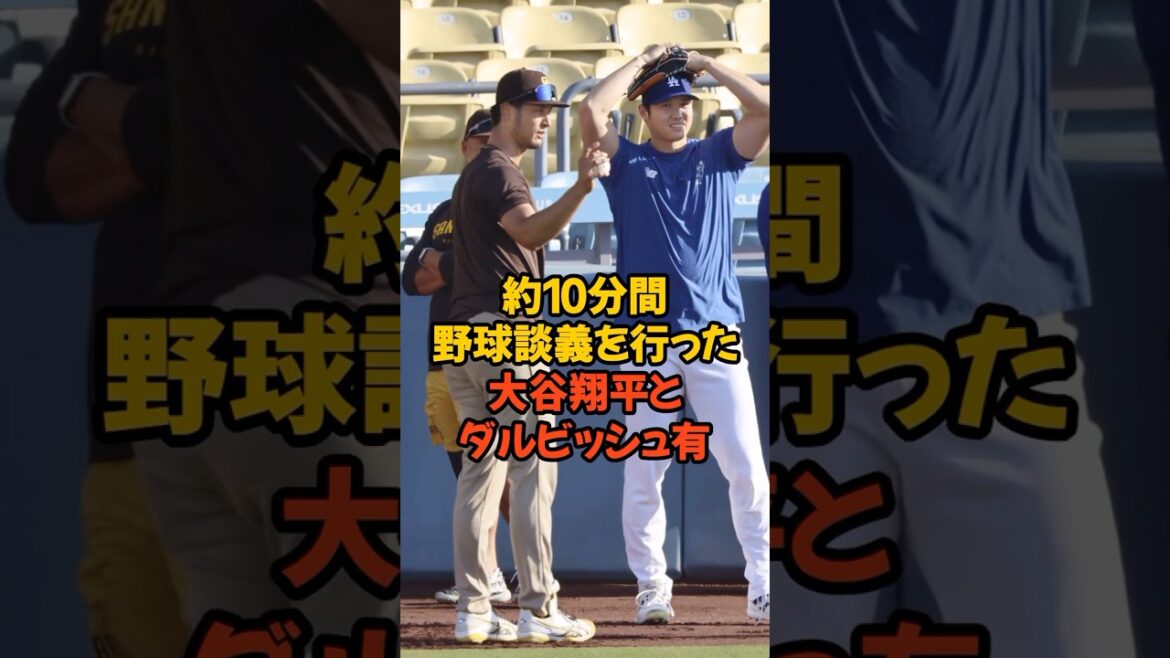 Avant le match, Shohei Otani et Yu Darvish ont parlé de baseball pendant environ 10 minutes...
