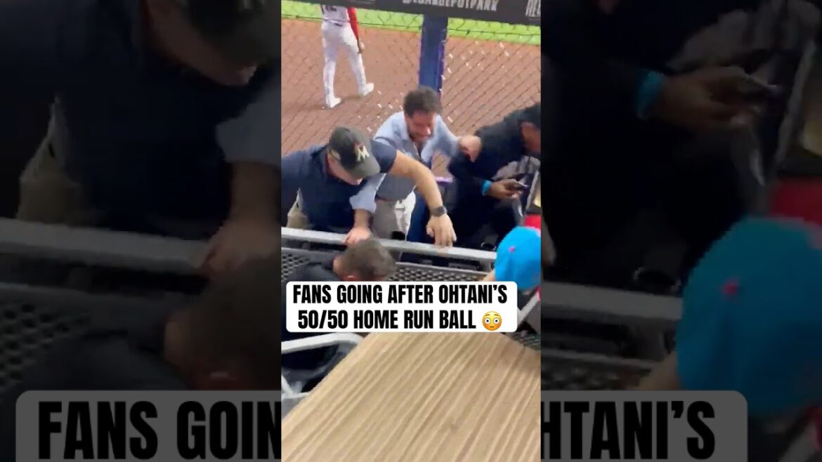 Ils étaient si proches du ballon historique 50/50 de Shohei Ohtani 🤯 (via kailanknit/X)