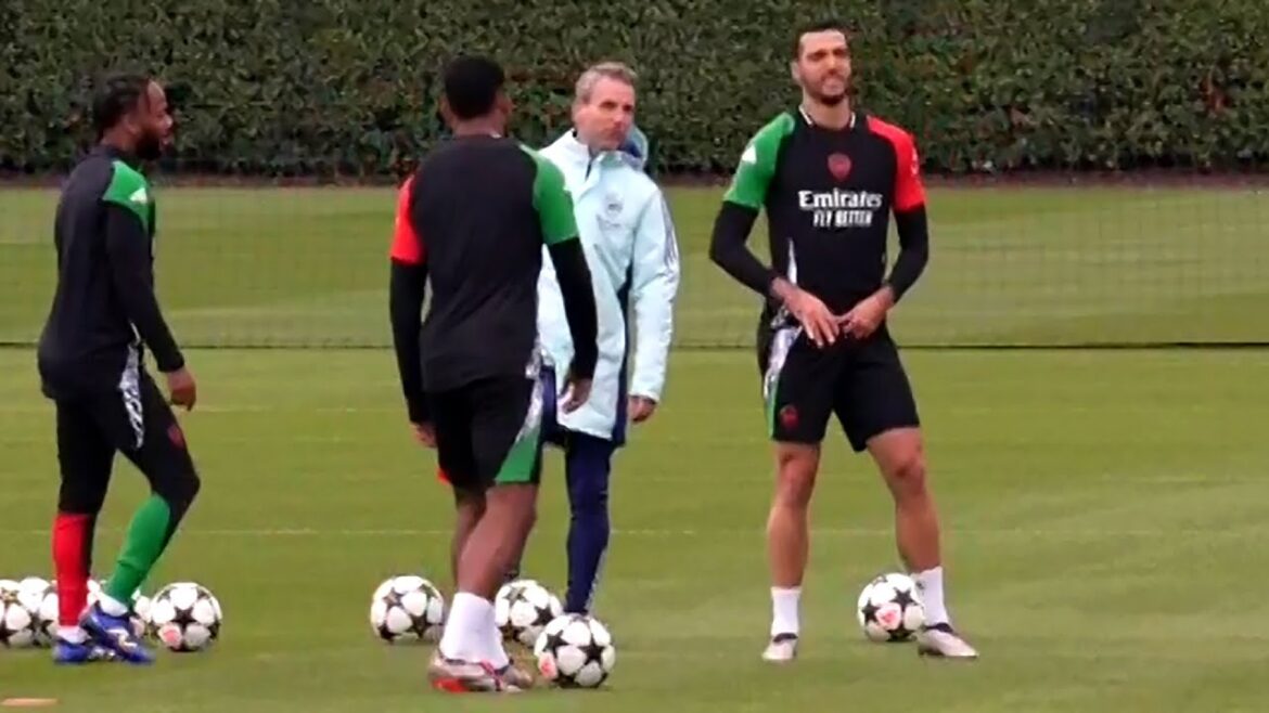 Merino, Calafiori et Tomiyasu TOUS S'ENTRAÎNENT ! 💪 Arsenal s'entraîne avant le choc de la Ligue des champions du PSG ⚽🥅