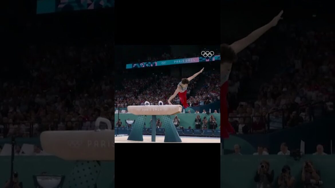 Stephen Nedoroscik nailed the pommel horse for Team USA! 🇺🇸 #Olympics #Paris2024 #Sports #Gymnastics