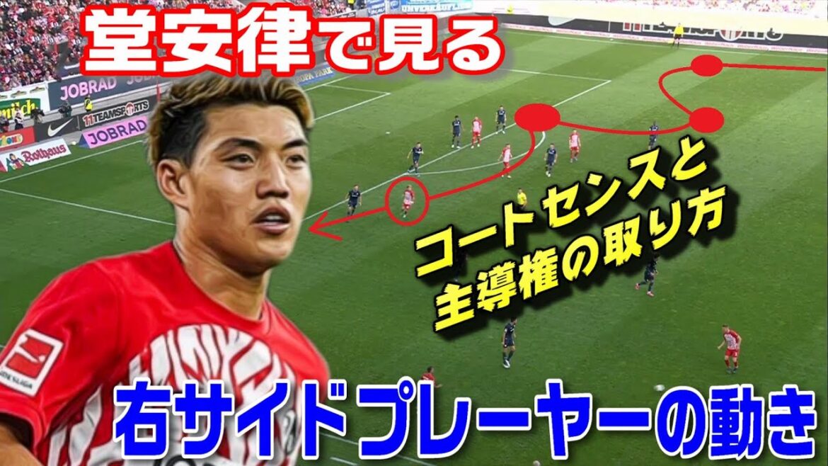 Mouvements du joueur latéral droit vus dans Ritsu Doan ! Action et initiative proactives.