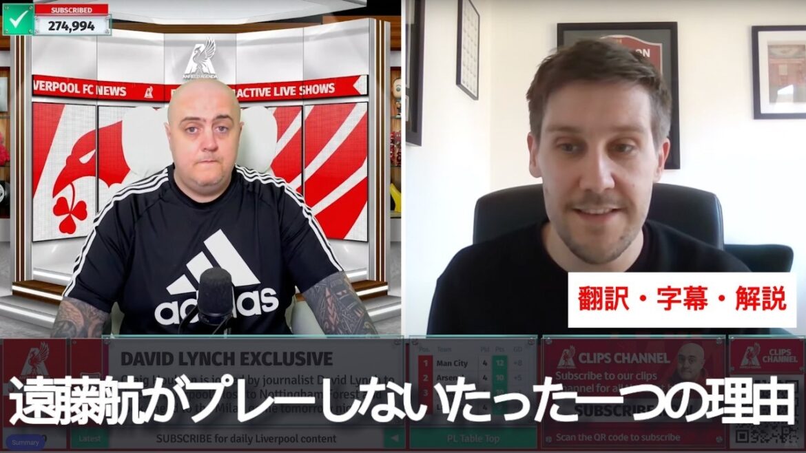 La seule raison pour laquelle Wataru Endo n'apparaît pas dans le match[avec sous-titres et commentaires]