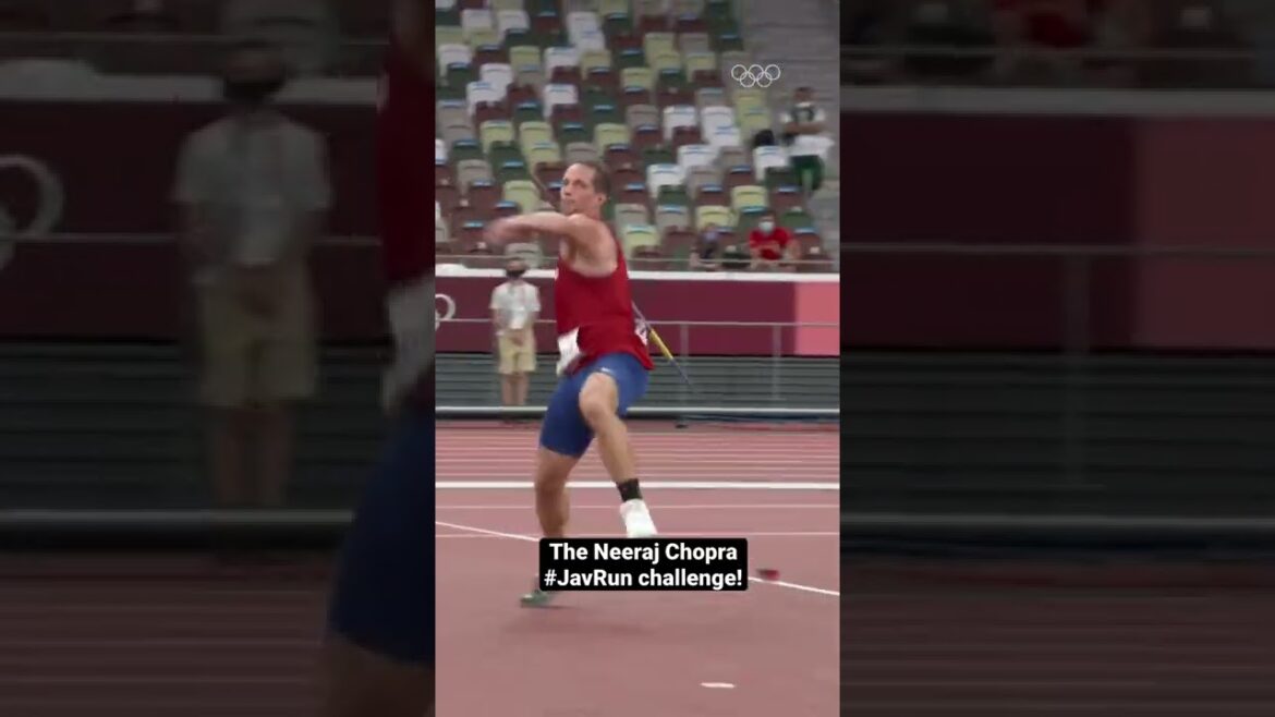 You know we had to hop on the @NeerajChopra1 #JavRun challenge!