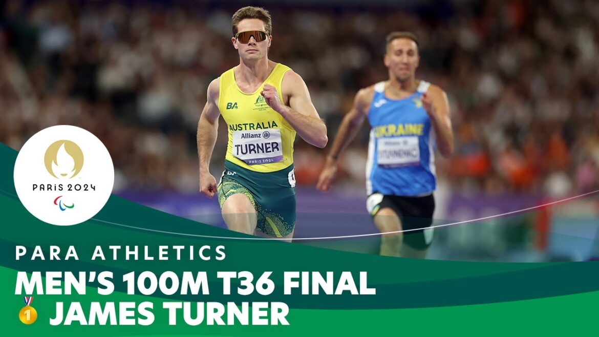 🇦🇺James Turner remporte la médaille d'or du 100 m T36 | Para-athlétisme - Jeux Paralympiques de Paris 2024