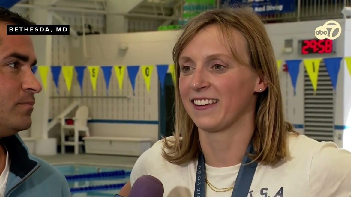 L'olympienne Katie Ledecky honorée dans son lycée de Bethesda, dans le Maryland