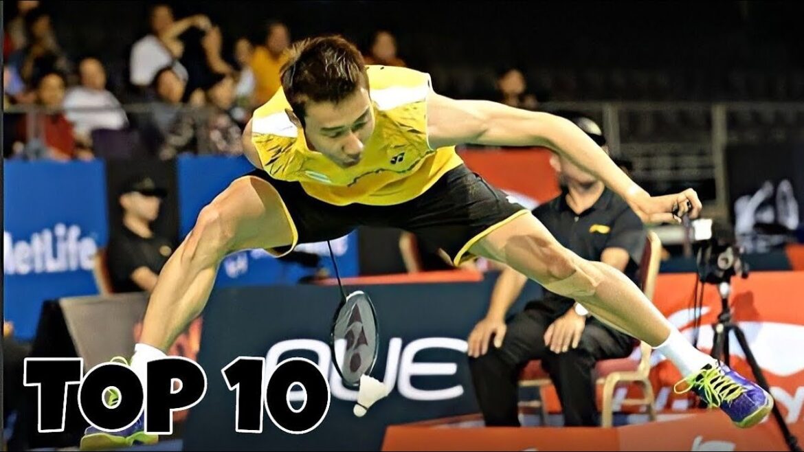 Top 10 des meilleurs trickshots de badminton par LEE CHONG WEI | Coups de badminton