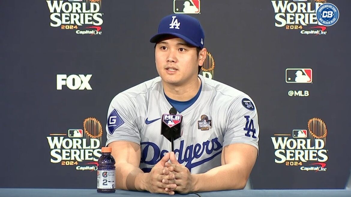 Interview de Shohei Ohtani des World Series 2024 sur une blessure à l'épaule après le troisième match (interview de Shohei Ohtani en japonais)