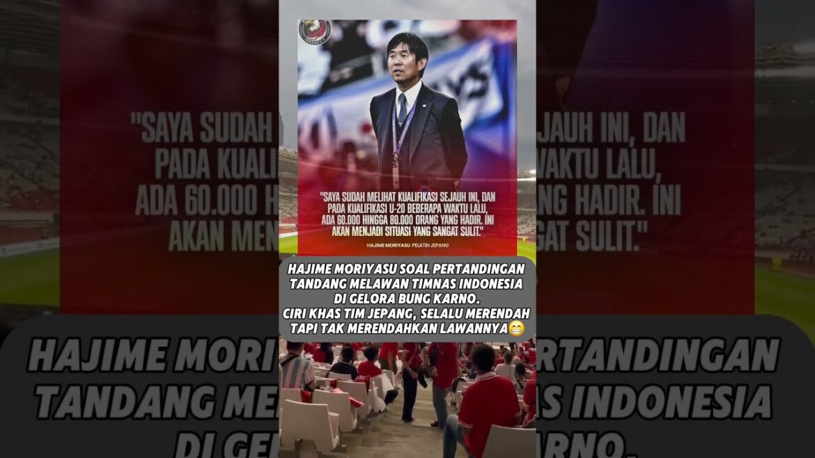Hajime Moriyasu parle des supporters de l'équipe nationale indonésienne #shorts