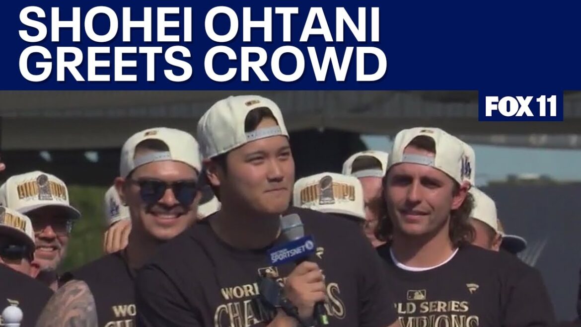 Discours de Shohei Ohtani World Series en anglais Shohei Ohtani World Series Victory Parade
