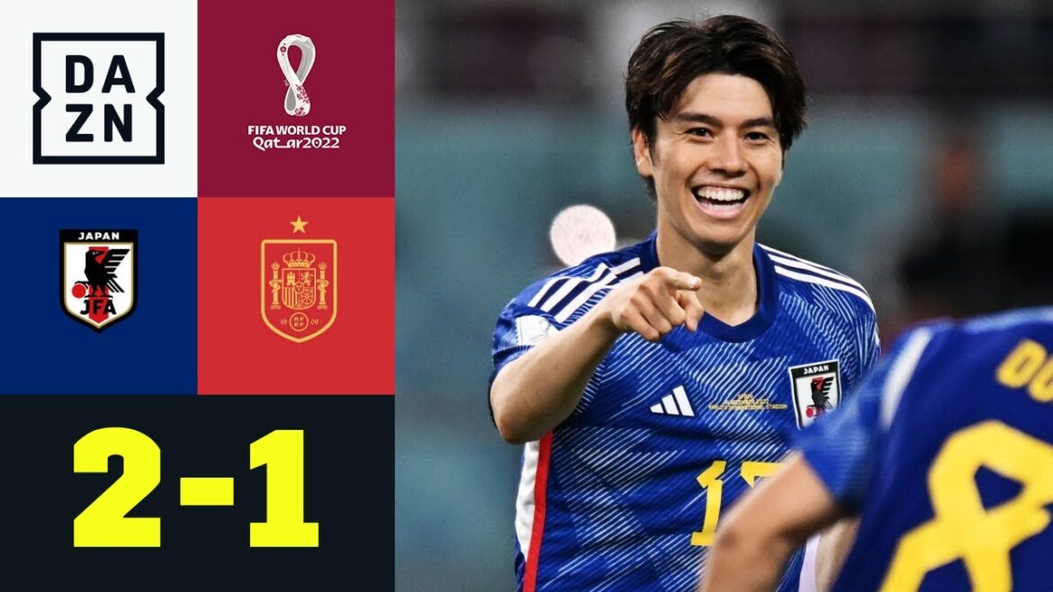 Sensation parfaite ! Tanaka tire sur le Japon pour remporter le groupe : Japon - Espagne 2-1 | Coupe du monde 2022 | DAZN