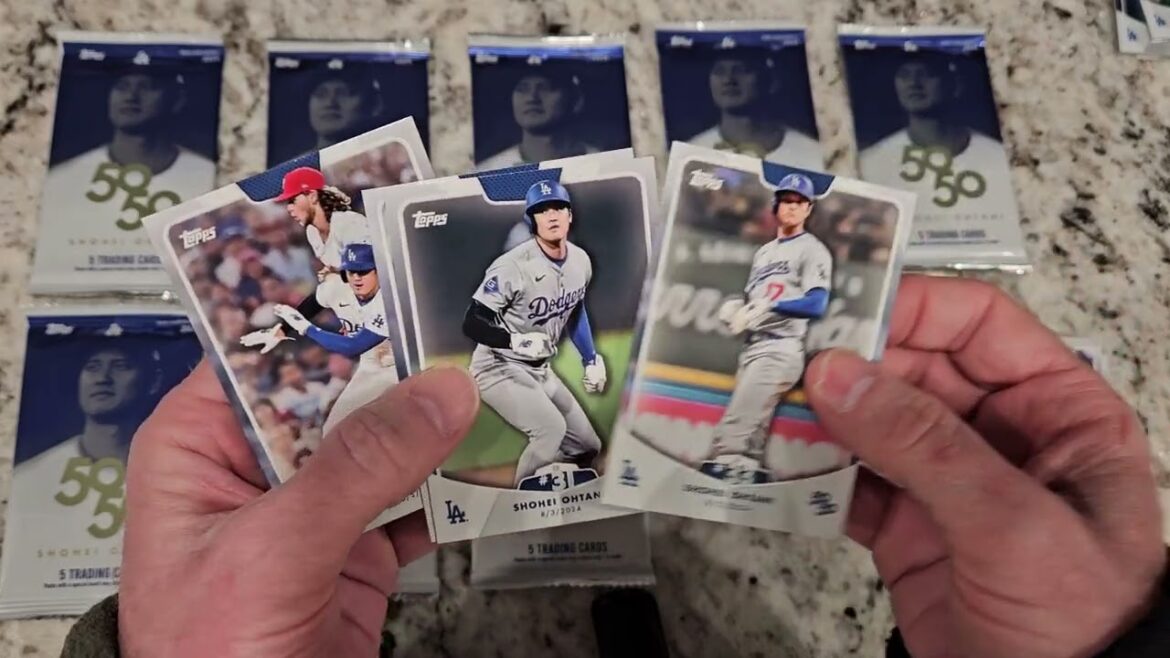 Shohei Ohtani 50/50 10 PACK RIP showtime !!! Logo des Dodgers de Los Angeles frappé !