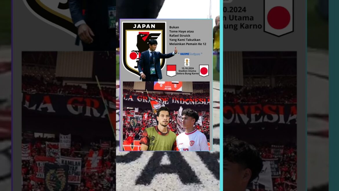 Hajime Moriyasu!!! Le 12e joueur indonésien peut rendre les choses difficiles pour le Japon #indonesiavsjapan