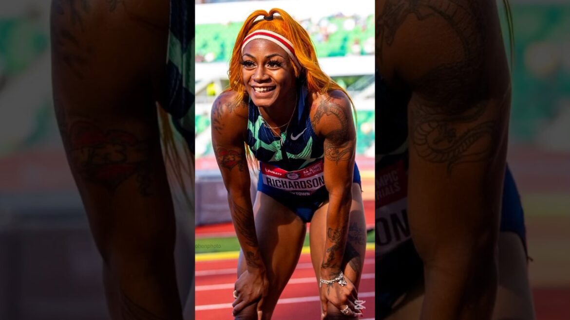 Sha'Carri Richardson ✨❤️‍🔥| Essais olympiques de Tokyo 2021 #100m #sprint #athletics #shorts