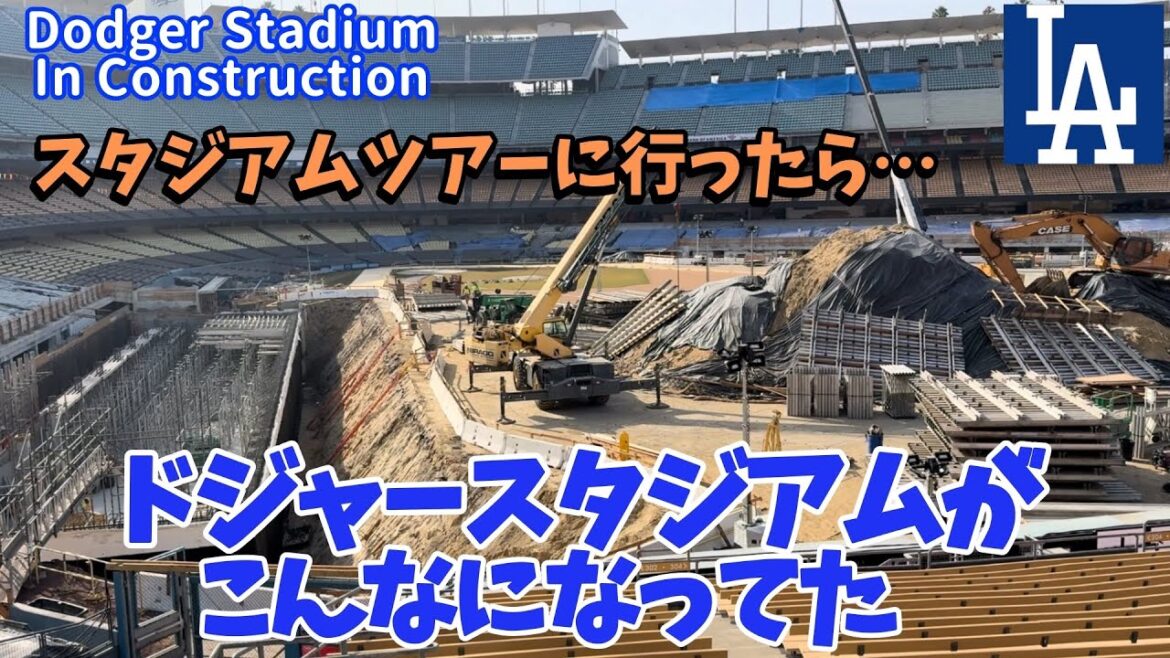 C'est maintenant le Dodger Stadium. La fresque murale de M. Otani et d'autres joueurs des Dodgers, que Théo a également visité, est en voie d'achèvement ! Le magasin de l'équipe regorge d'articles commémoratifs WS✨