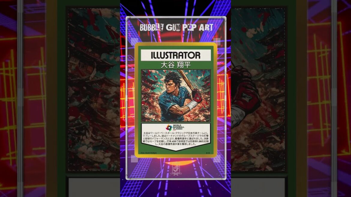 Shohei Ohtani Pokémon, grand au Japon – Martin Solveig et Dragonette. Bubblegum Pop Art par Scott Hodges