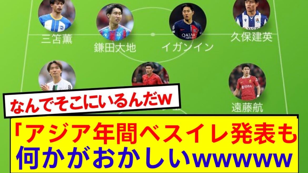 [Triste nouvelle]Meilleur onze asiatique de l'année 2024, quelque chose ne va pas wwwwww