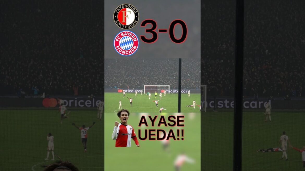 Le brillant but 3-0 d'Ayase Ueda contre le Bayern Munich pour Feyenoord !
