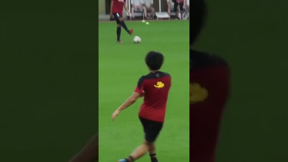 Échange de passes longues entre Mitsuo Ogasawara et Gaku Shibasaki