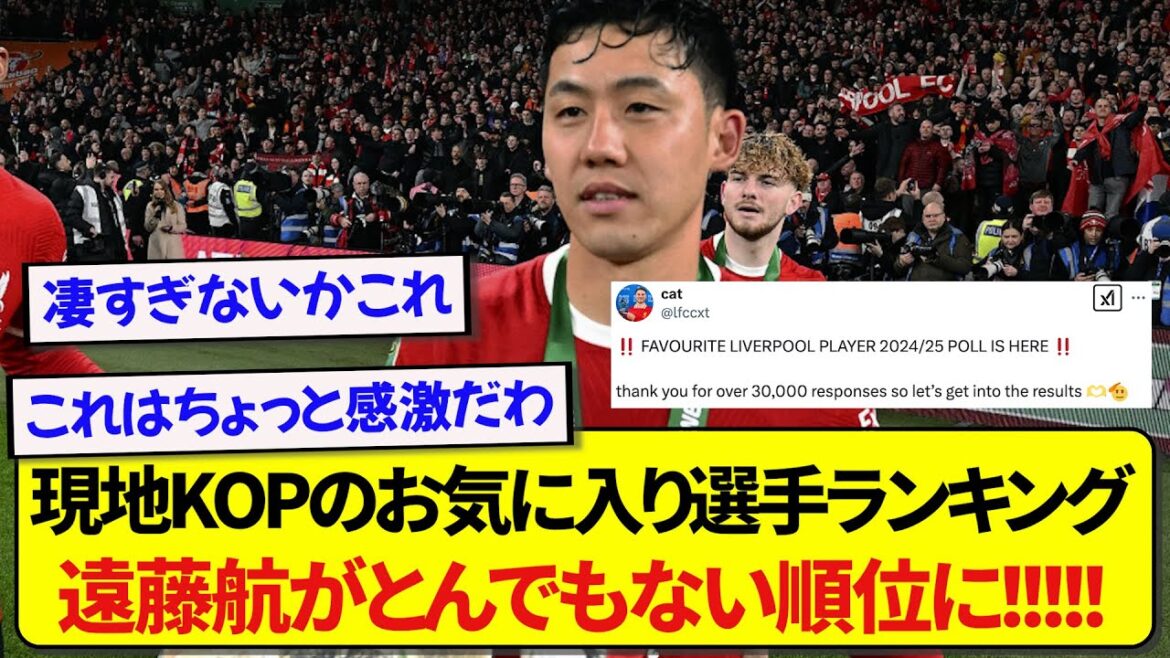 [Bonne nouvelle]Le classement des joueurs préférés de Livapur Sapo cette saison, Wataru Endo atteindra le classement ridicule! ! ! ! !