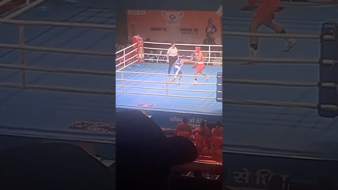 Boxer Lovlina Borgohain (rouge) contre Renu de Nagaland en demi-finale! # 38thNationalGames #boxing #lovlina Boxer Lovlina Borgohain (rouge) contre Renu de Nagaland en demi-finale! # 38thNationalGames #boxing #lovlina