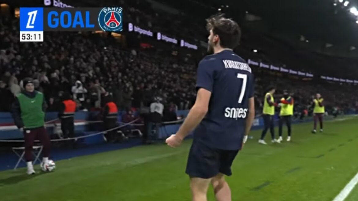 Le but de Khvicha Kvaratskhelia | PSG contre Monaco 2-1 Rapport | Ligue 1 2025