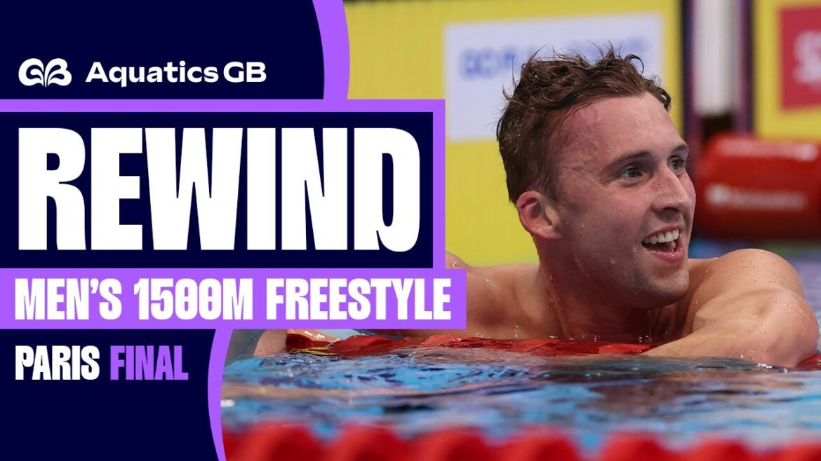 Jervis tamponne son billet olympique | 1500m masculin libre | Championnats de natation Aquatics GB 2024